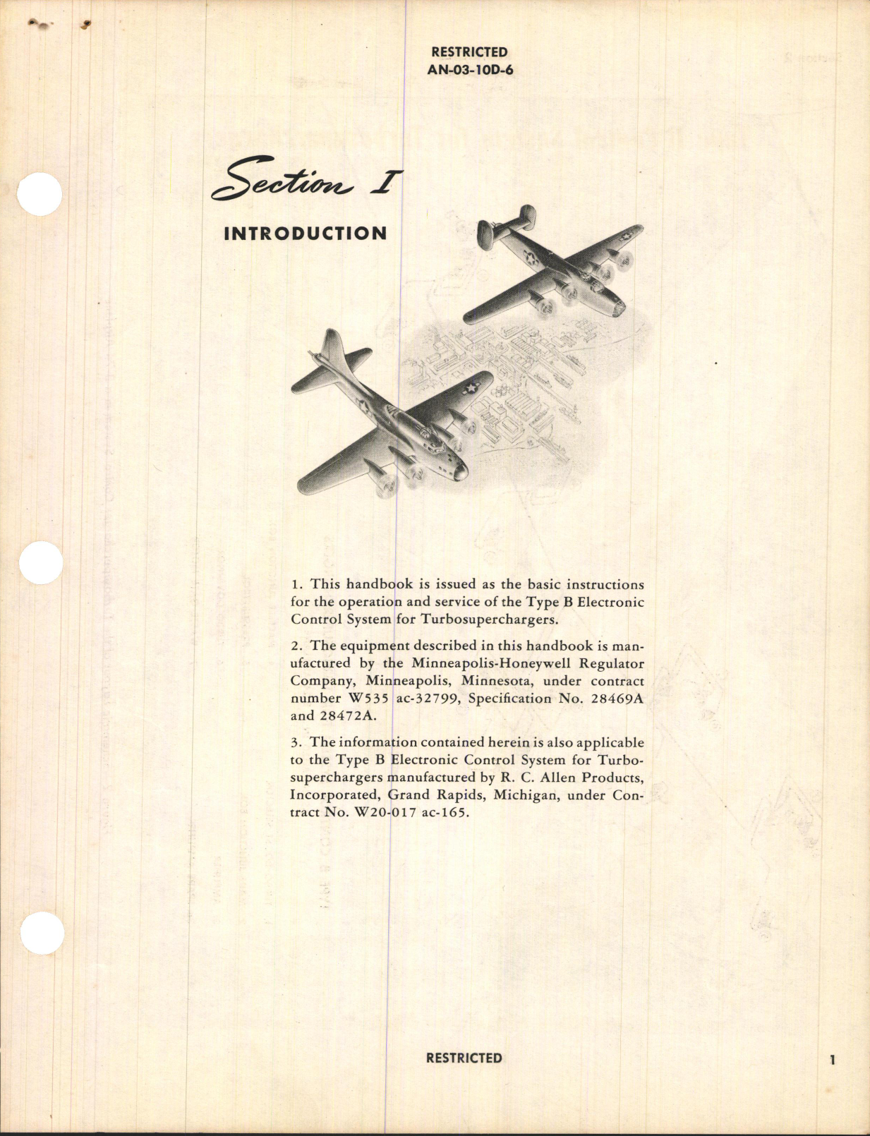 Sample page 5 from AirCorps Library document: Operation and Service Instructions for Type B Electronic Control System for Turbosuperchargers