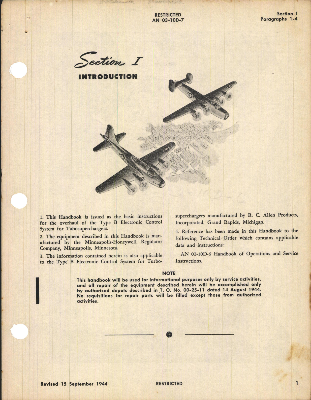 Sample page 5 from AirCorps Library document: Overhaul Instructions with Parts Catalog for Type B Electronic Control System (Turbosupercharger Regulator)