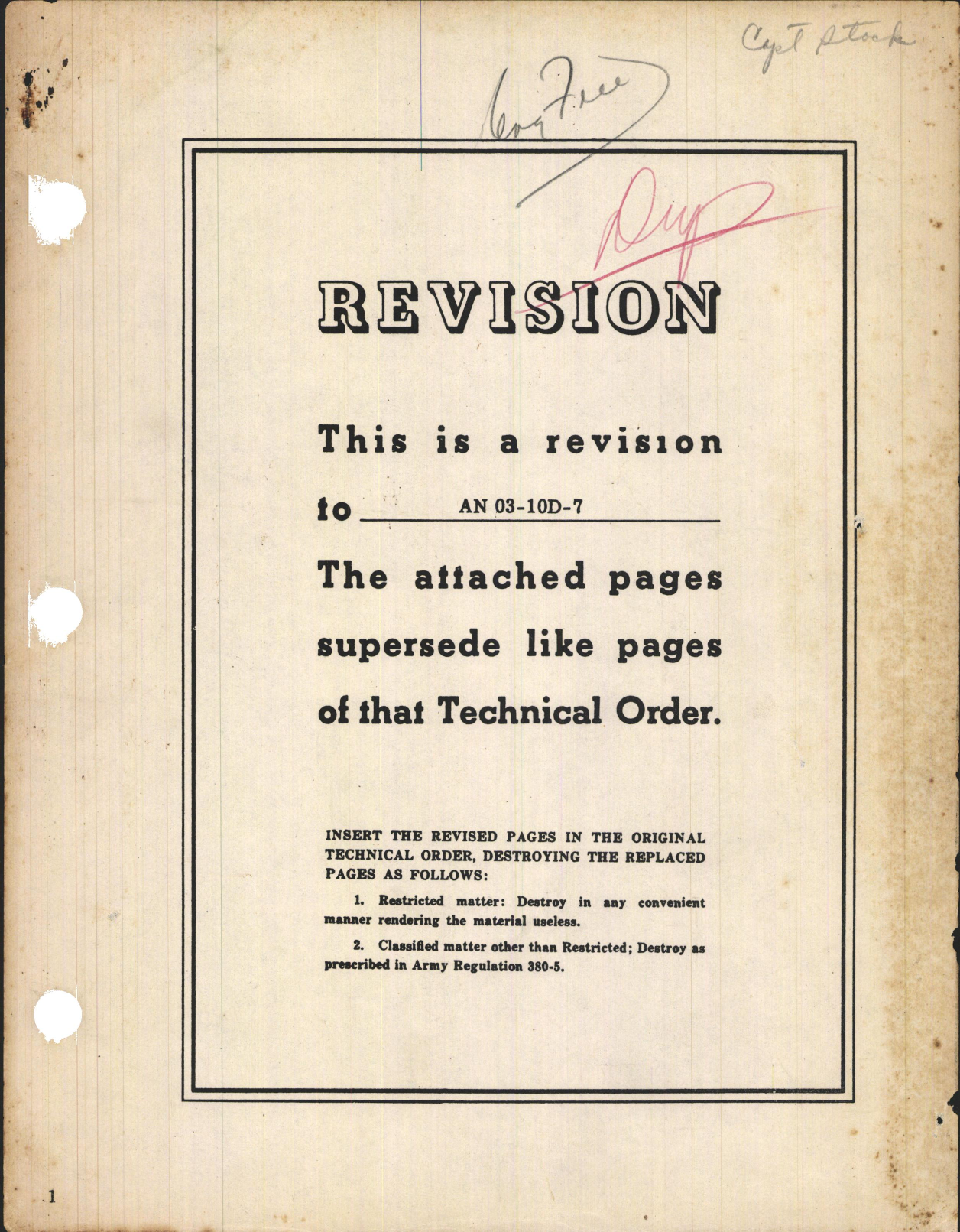 Sample page 1 from AirCorps Library document: Overhaul Instructions with Parts Catalog for Type B Electronic Control System Turbosupercharger Regulator