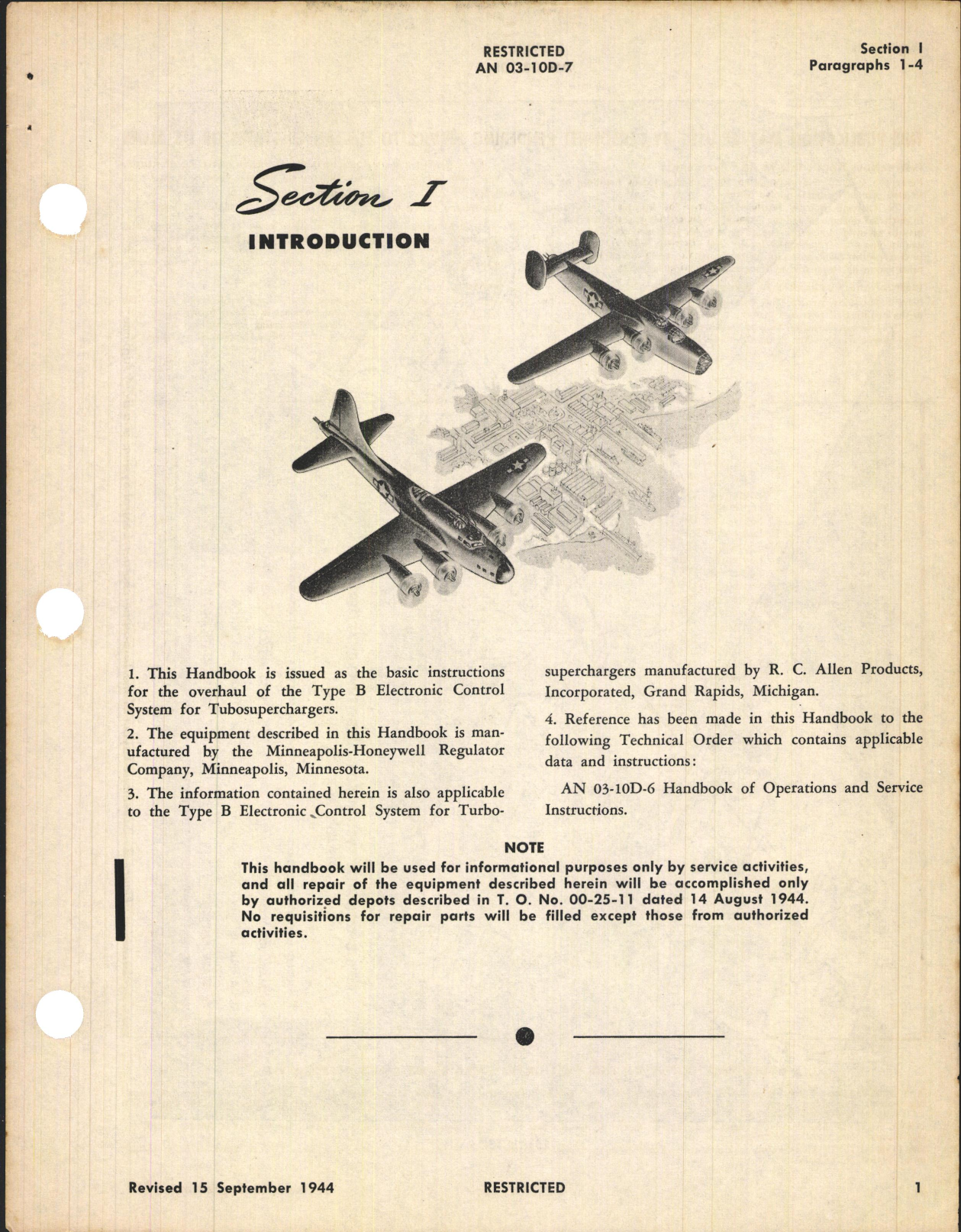 Sample page 5 from AirCorps Library document: Overhaul Instructions with Parts Catalog for Type B Electronic Control System Turbosupercharger Regulator