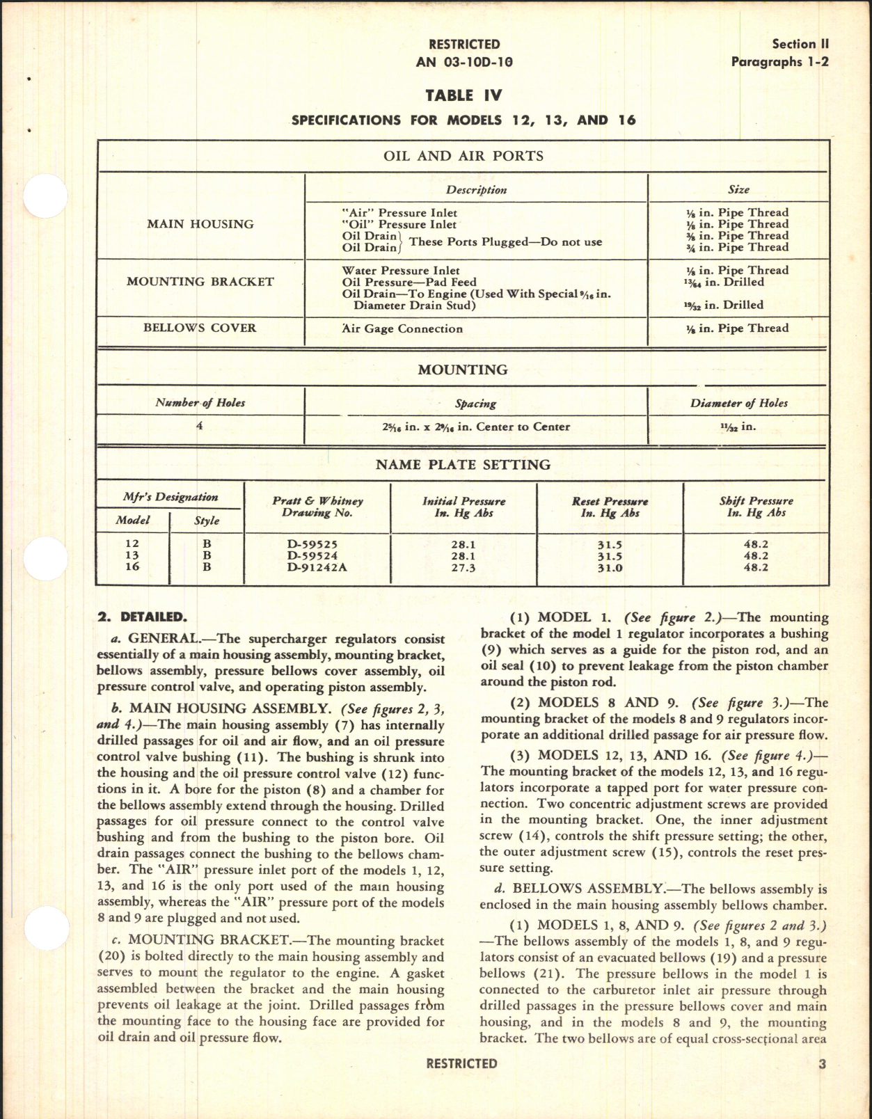 Sample page 7 from AirCorps Library document: Operation, Service, & Overhaul Instructions with Parts Catalog for Supercharger Regulator Type 581