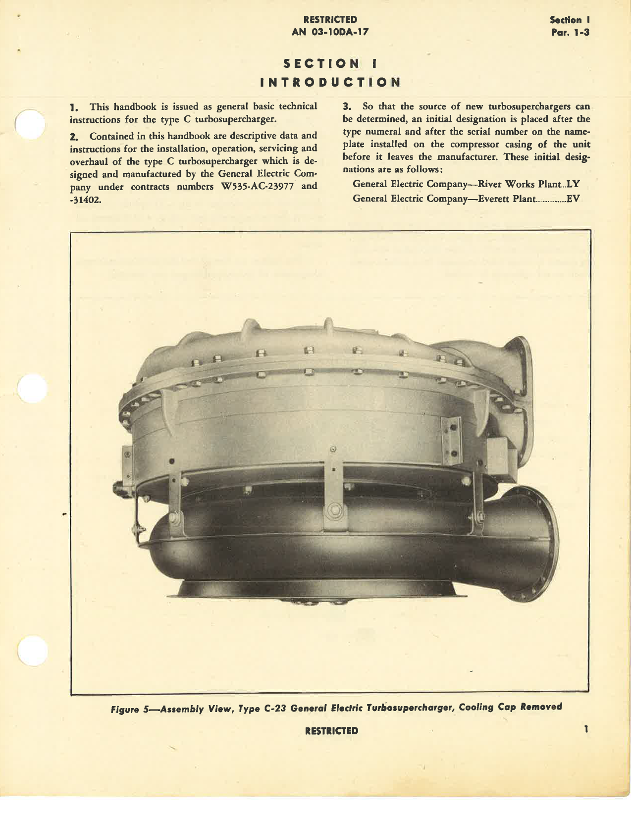 Sample page 7 from AirCorps Library document: Operation, Service, & Overhaul Instructions with Parts Catalog for Turbosuperchargers Type C