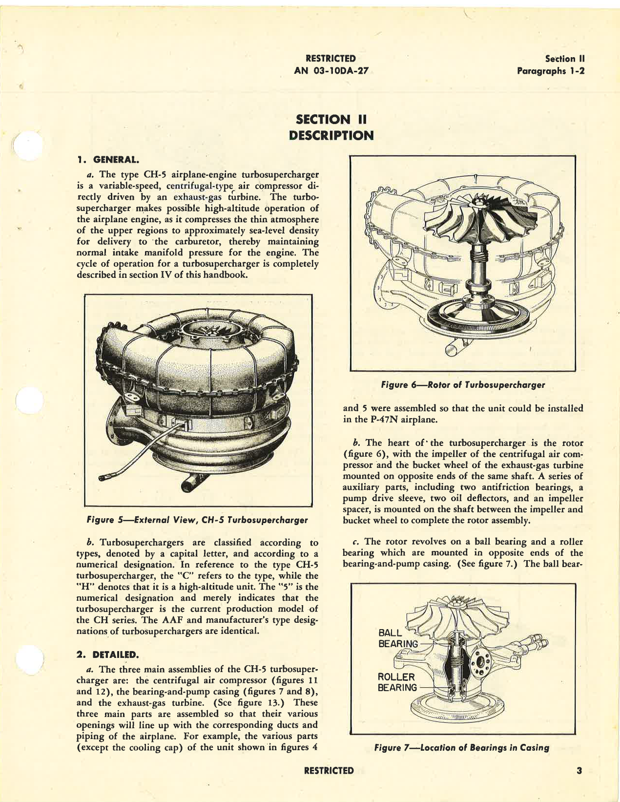 Sample page 7 from AirCorps Library document: Handbook of Instructions with Parts Catalog for Type CH-5 Turbosupercharger