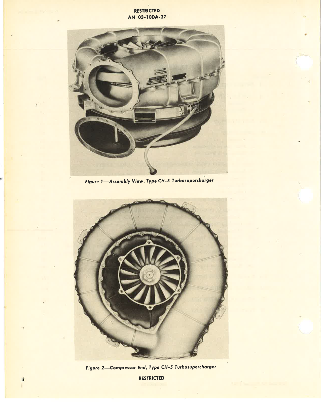 Sample page 6 from AirCorps Library document: Operation, Service, & Overhaul Instructions with Parts Catalog for Turbosuperchargers CH-5 Series