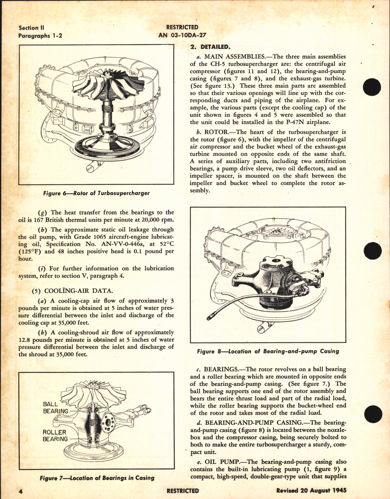 Sample page 8 from AirCorps Library document: Operation, Service, & Overhaul Instructions with Parts Catalog for Turbosuperchargers CH-5 Series