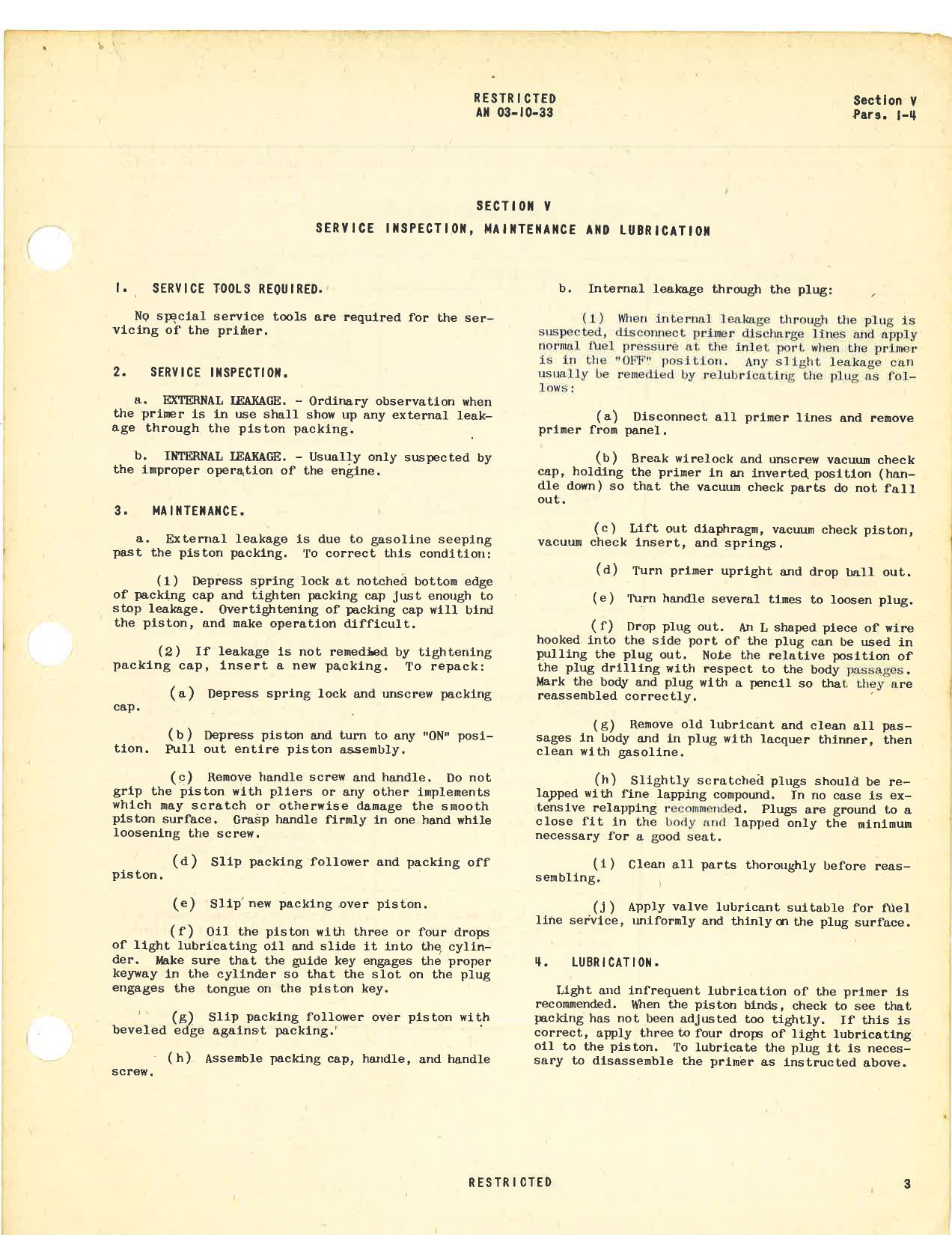 Sample page 7 from AirCorps Library document: Handbook of Instructions with Parts Catalog for Series P4CA-4A Four Engine Primer