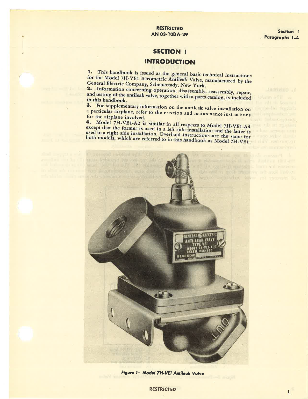 Sample page 5 from AirCorps Library document: Overhaul Instructions with Parts Catalog for Model 7H-VE1 Barometric Antileak Valve