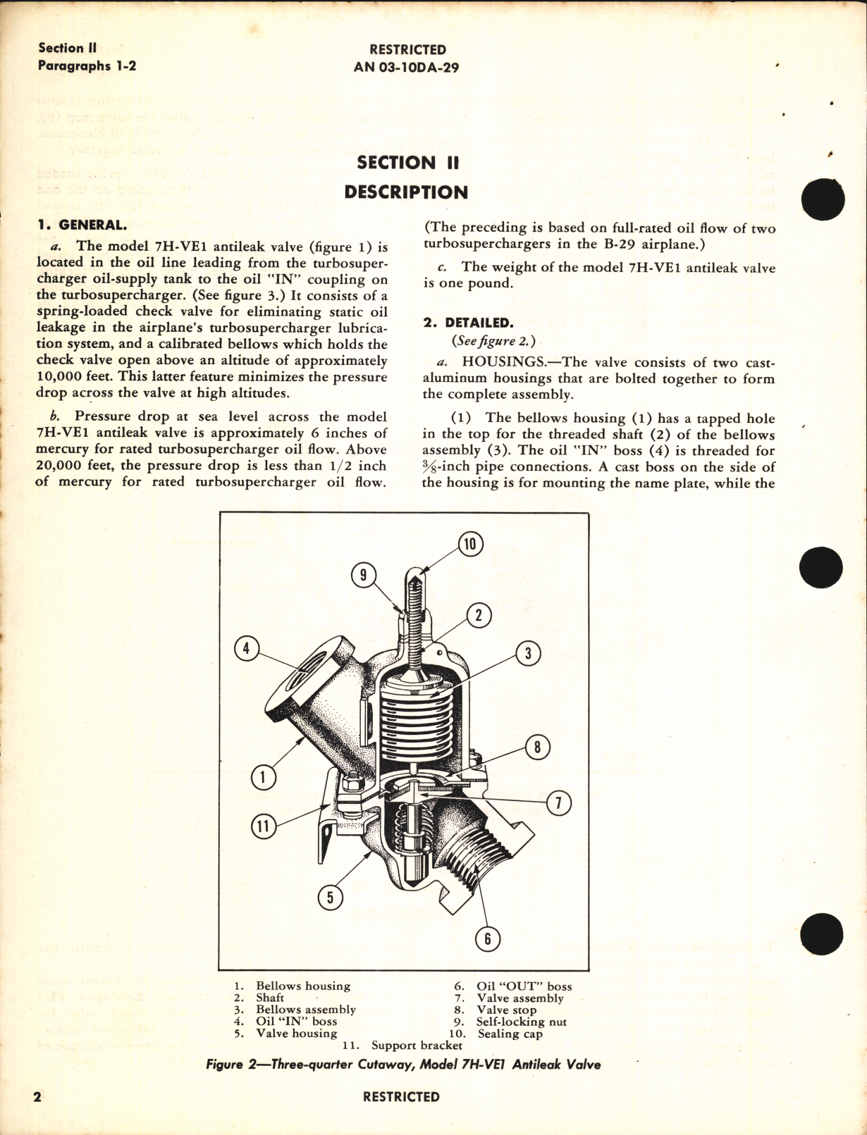 Sample page 6 from AirCorps Library document: Overhaul Instructions with Parts Catalog for Model 7H-VE1 Barometric Antileak Valve