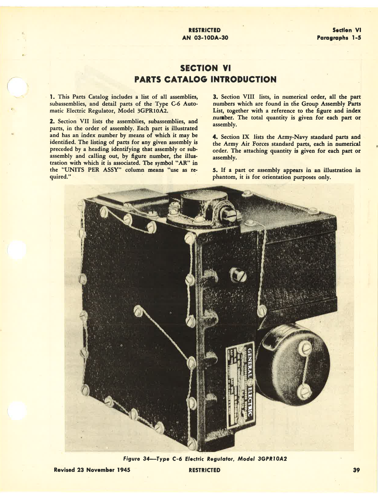 Sample page 7 from AirCorps Library document: Overhaul Instructions with Parts Catalog for Automatic Electric Regulator Type C-6