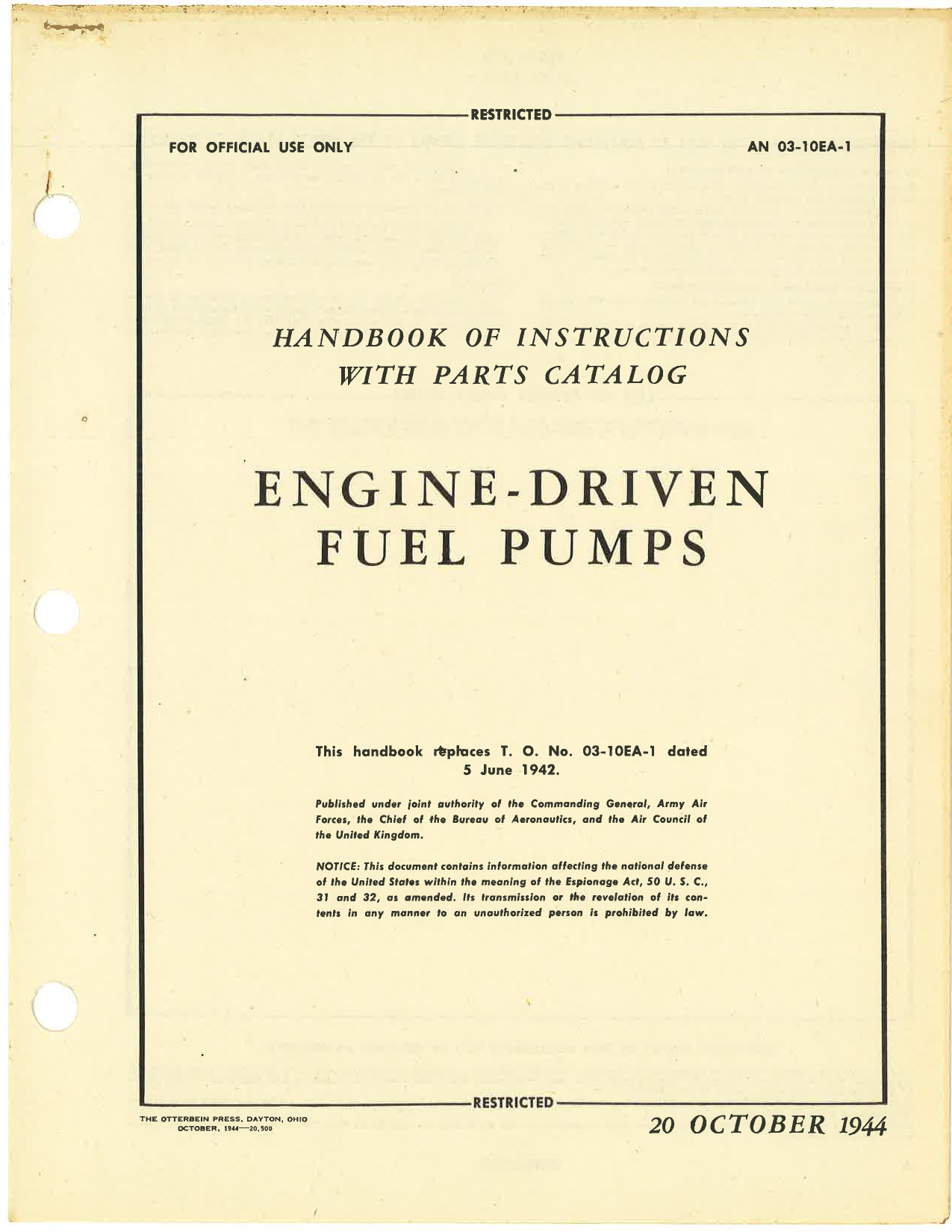 Sample page 7 from AirCorps Library document: Handbook of Instructions with Parts Catalog for Engine-Driven Fuel Pumps