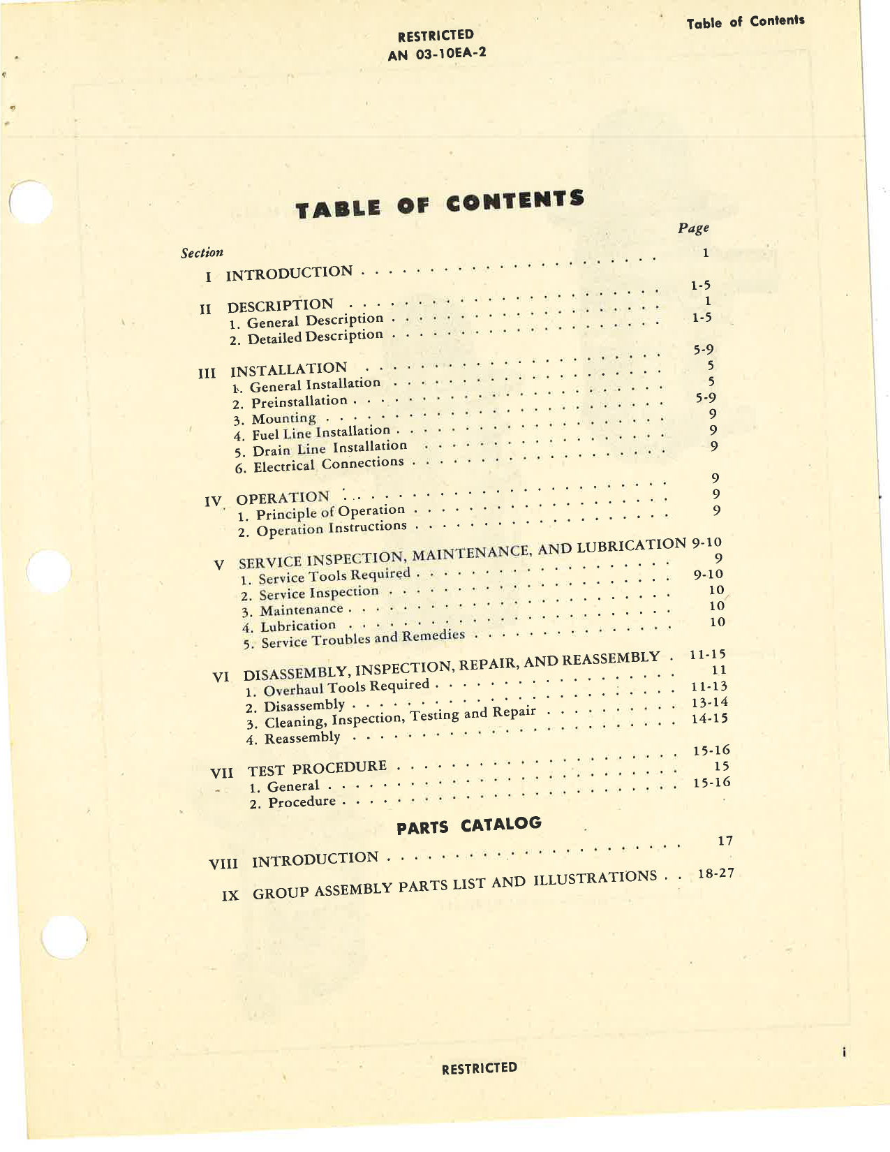 Sample page 7 from AirCorps Library document: Operation, Service, & Overhaul Instructions with Parts Catalog for Fuel Booster Pumps