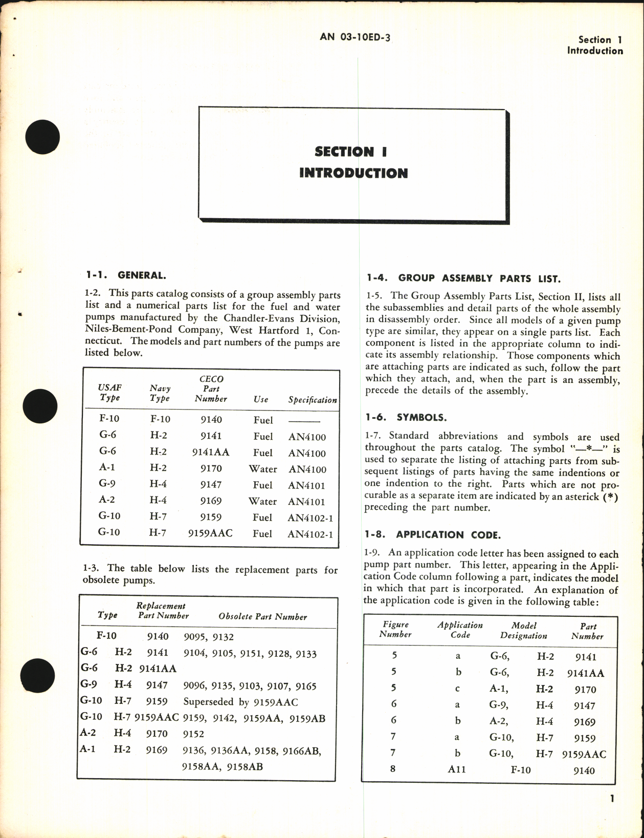 Sample page 5 from AirCorps Library document: Parts Catalog for Fuel and Water Pumps