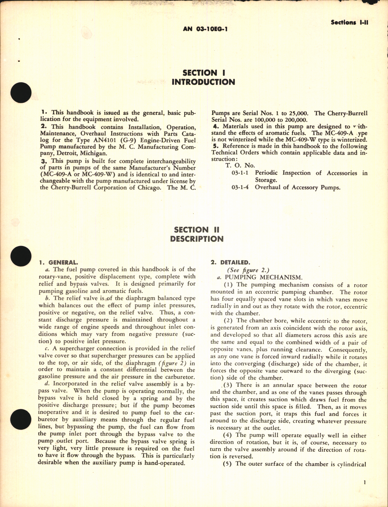 Sample page 5 from AirCorps Library document: Operation, Service, & Overhaul Instructions with Parts Catalog for Engine-Driven Fuel Pump Type AN4101 (G-9)