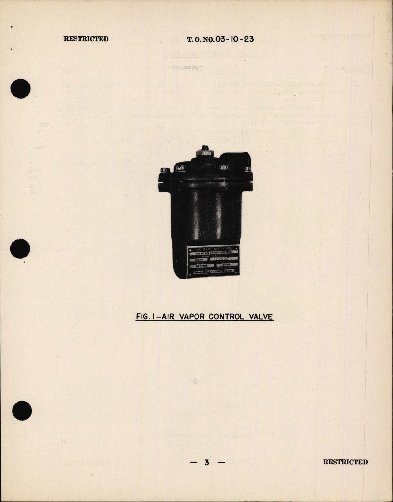 Sample page 5 from AirCorps Library document: Handbook of Instructions with Parts Catalog for Air Vapor Control Valves