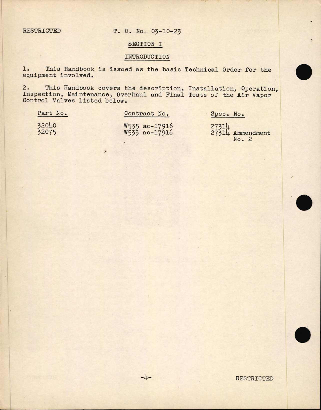 Sample page 6 from AirCorps Library document: Handbook of Instructions with Parts Catalog for Air Vapor Control Valves