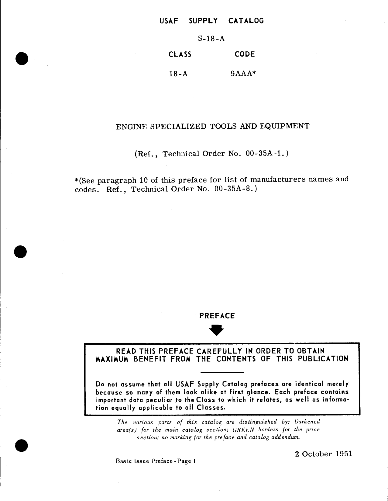 Sample page 3 from AirCorps Library document: USAF Supply Catalog - Engine Specialized Tools and Equipment