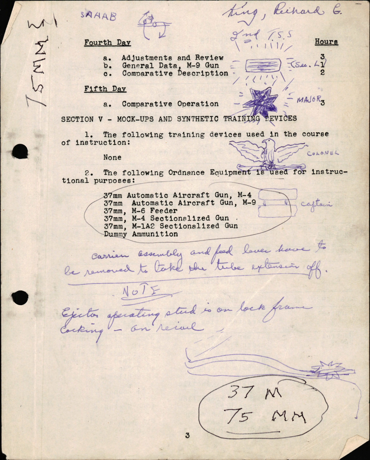 Sample page 1 from AirCorps Library document: Airplane Armorer - M9 Gun