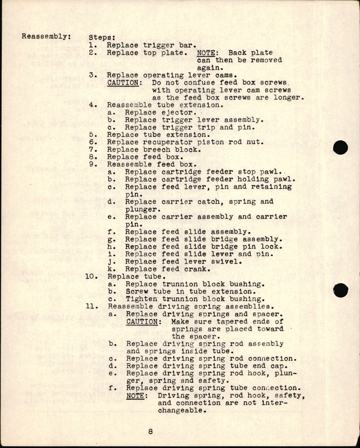Sample page 6 from AirCorps Library document: Airplane Armorer - M9 Gun