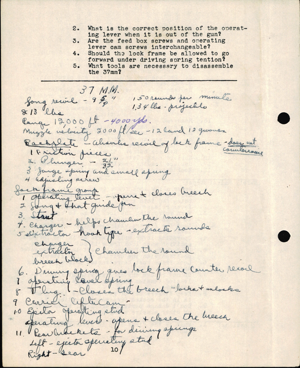 Sample page 8 from AirCorps Library document: Airplane Armorer - M9 Gun