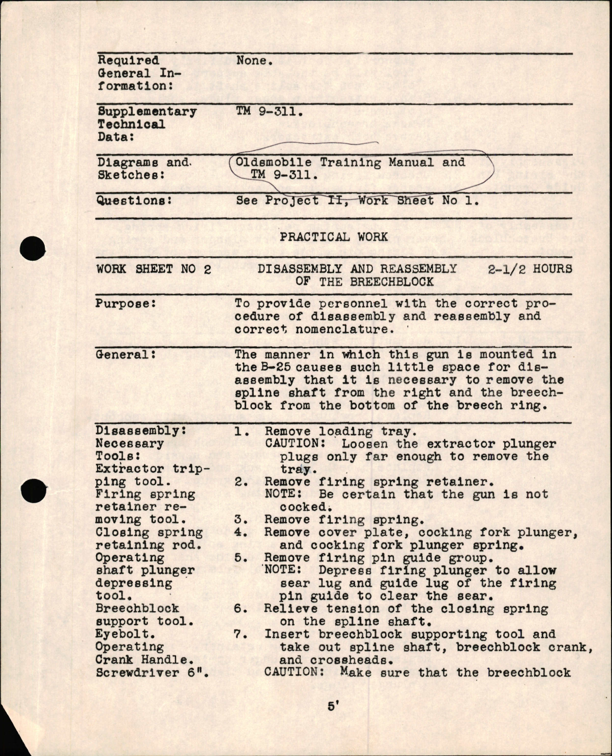 Sample page 5 from AirCorps Library document: Airplane Armorer - 75mm Aircraft Cannon Type M-4
