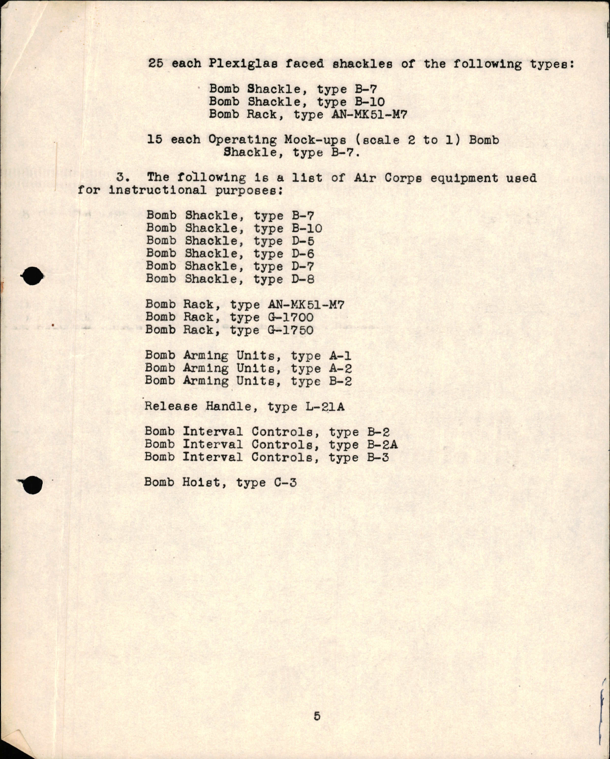 Sample page 5 from AirCorps Library document: Airplane Armorer - Bomb Racks