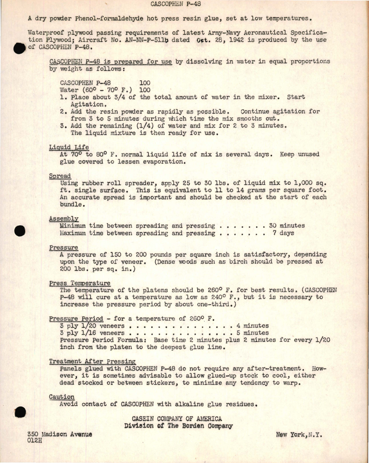 Sample page 1 from AirCorps Library document: Cascophen P-48