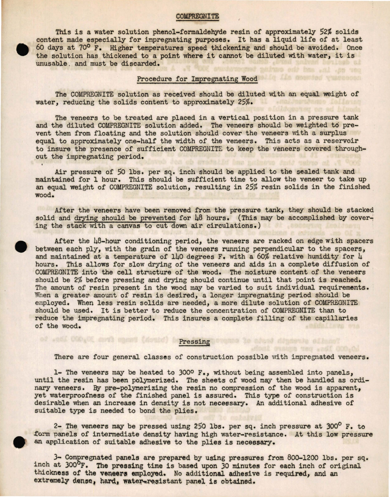 Sample page 1 from AirCorps Library document: Compregnite 