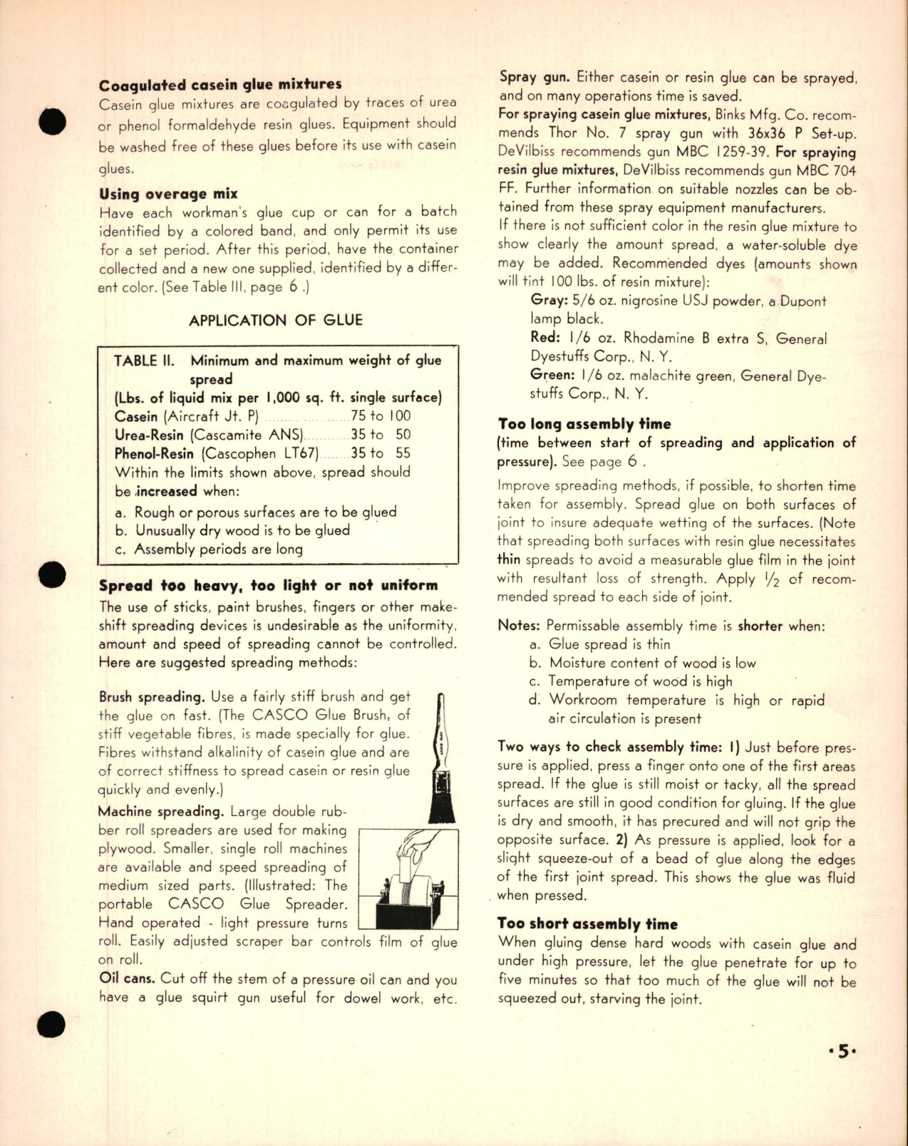 Sample page 5 from AirCorps Library document: The Casco Trouble-Shooter for Joint-Gluing