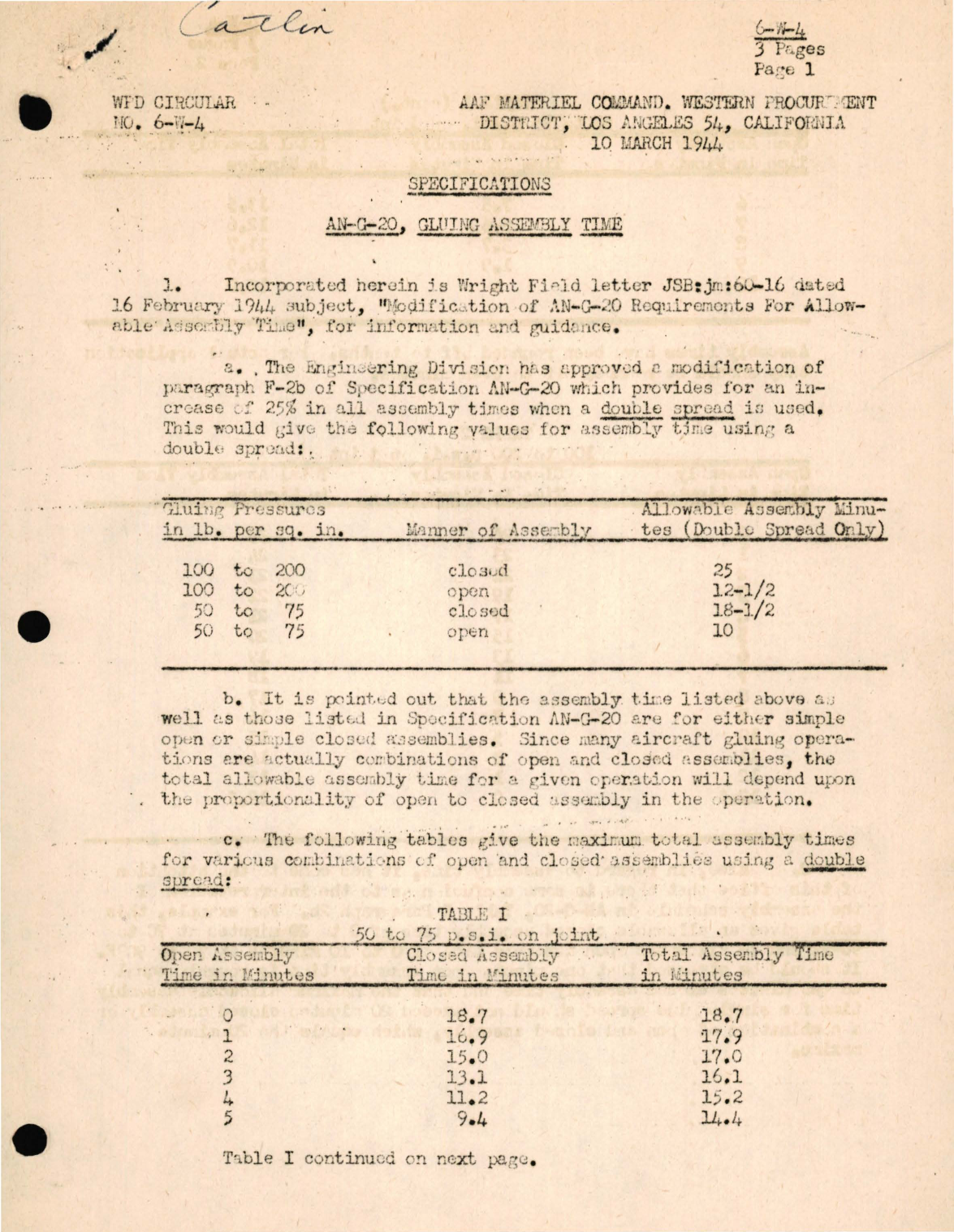 Sample page 1 from AirCorps Library document:  Gluing Assembly Time