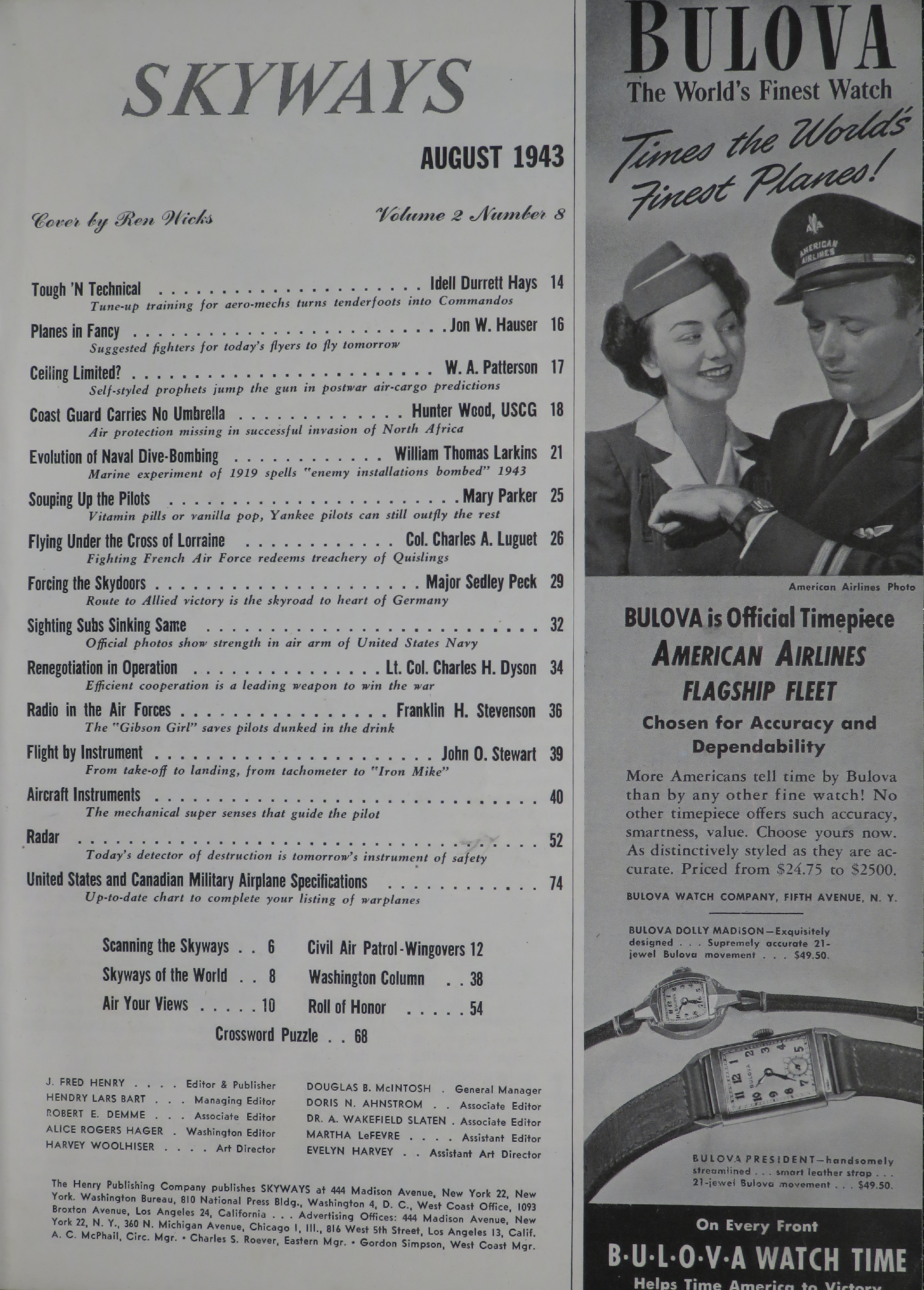 Sample page 7 from AirCorps Library document: Skyways, Aircraft Instruments, Tough'N Technical Commandos, Evolution of Dive Bombers