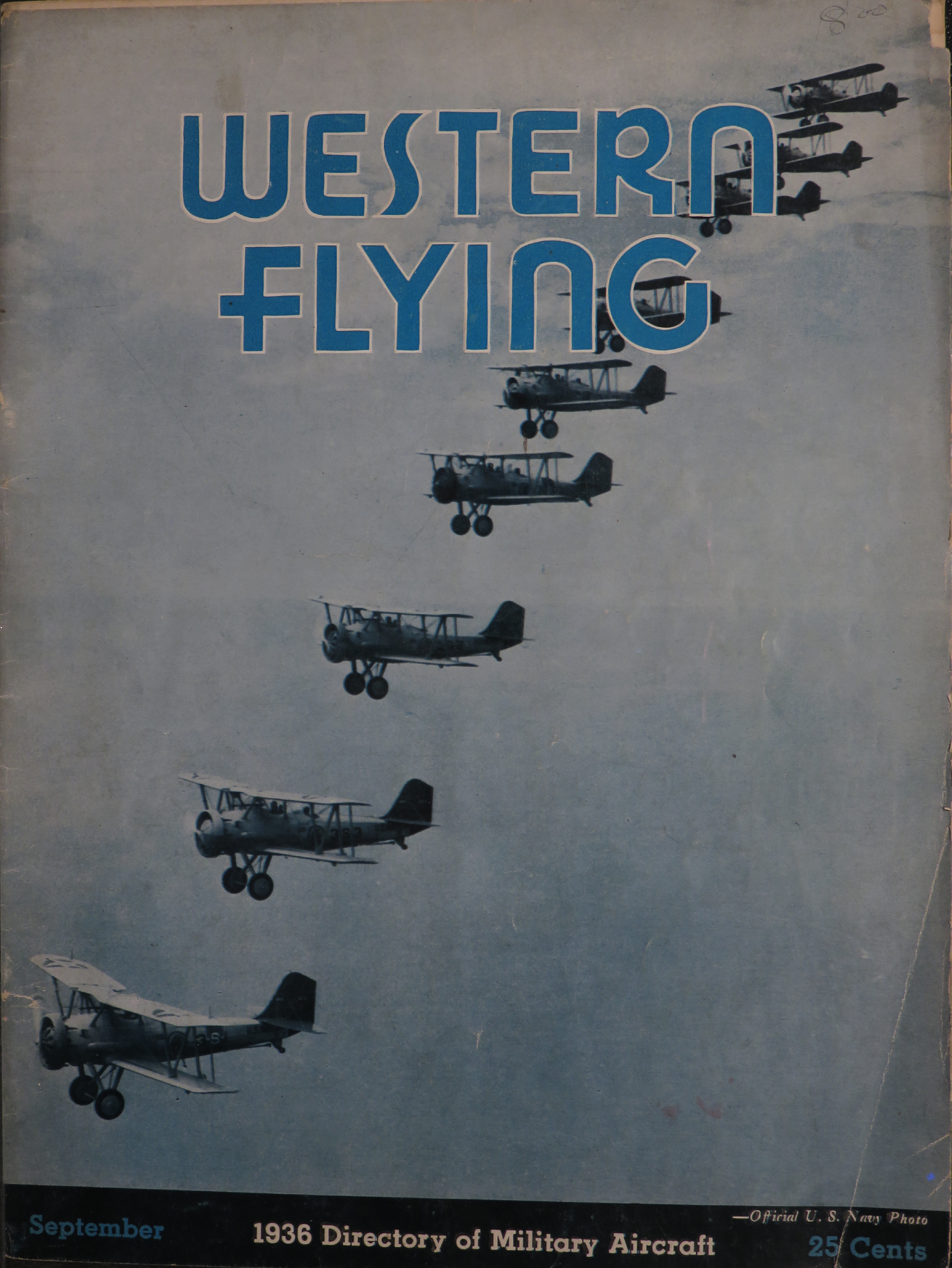 Sample page 1 from AirCorps Library document: Western Flying - Including 1936 Directory of Military Aircraft