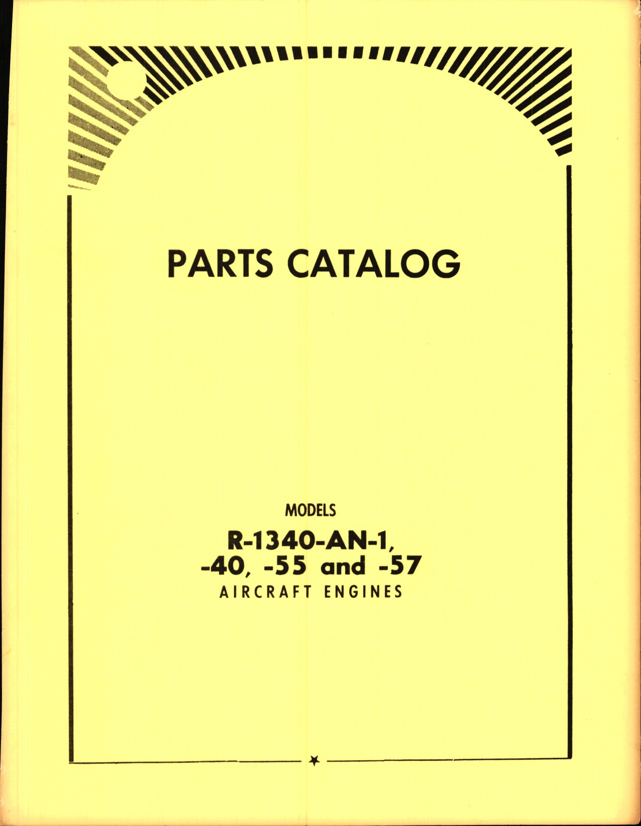 Sample page 1 from AirCorps Library document: Parts Catalog for Models R-1340 Engines