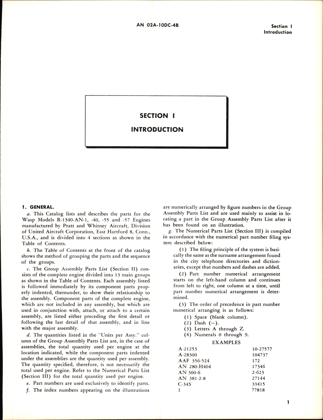 Sample page 5 from AirCorps Library document: Parts Catalog for Models R-1340 Engines