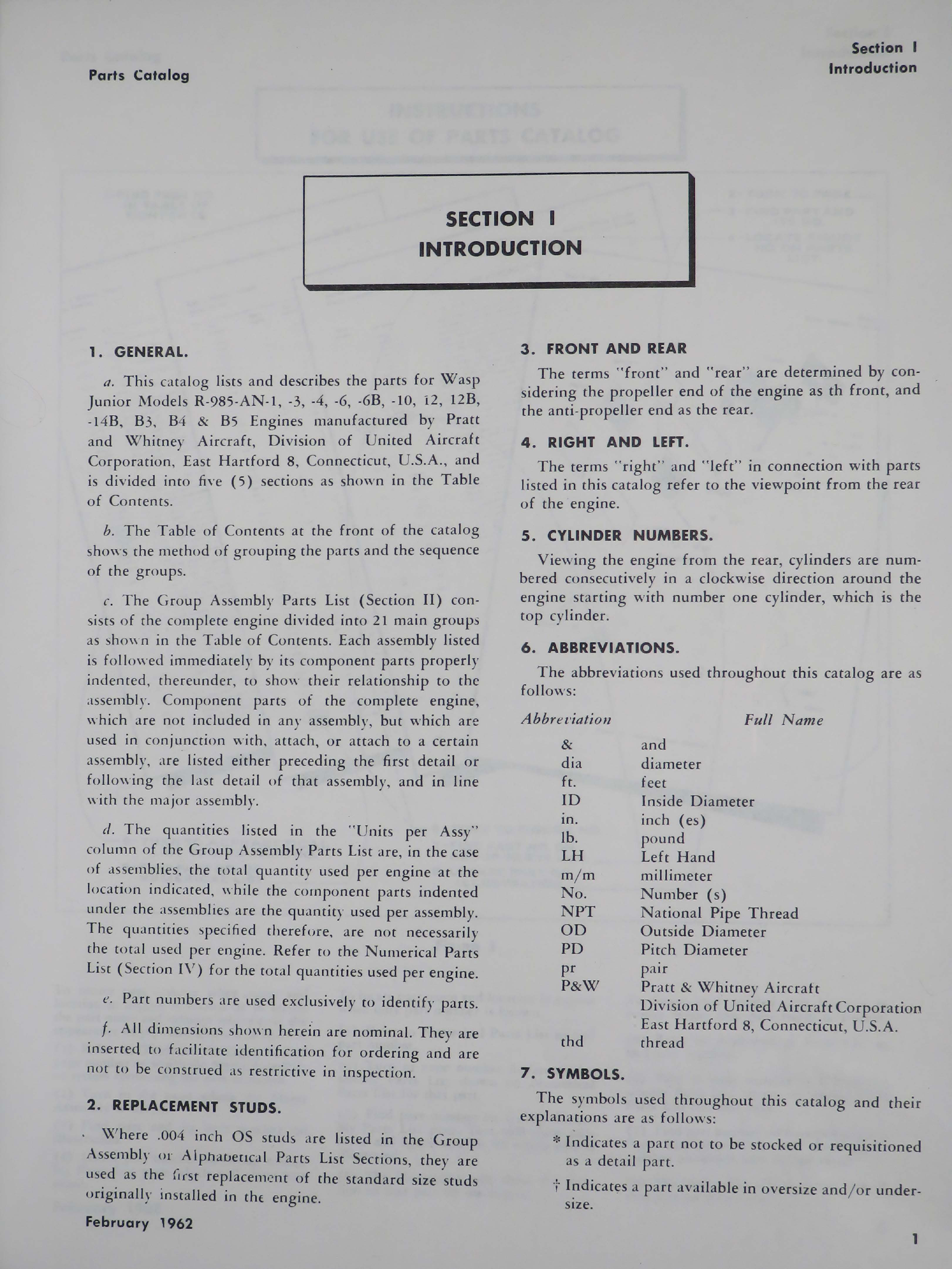 Sample page 7 from AirCorps Library document: Illustrated Parts Catalog for R-985 Engines