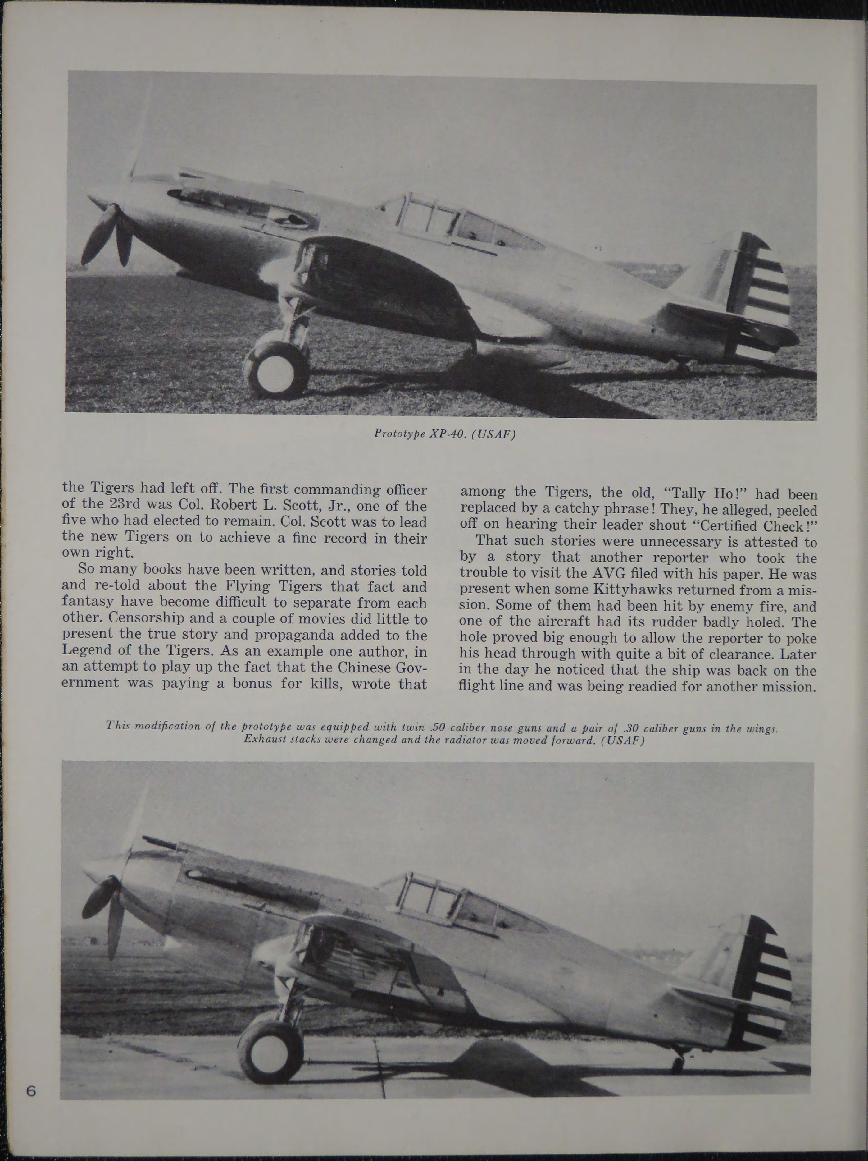 Sample page 8 from AirCorps Library document: The P-40 Kittyhawk