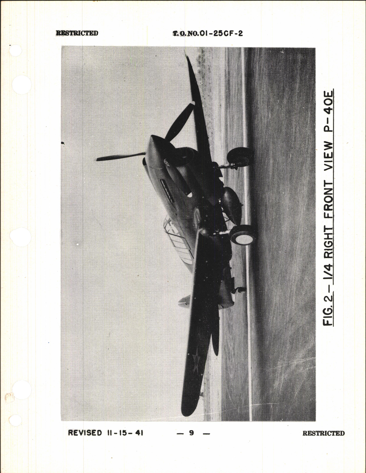 Sample page 5 from AirCorps Library document: Service Instructions for Models P-40D and P-40E Pursuit Airplanes