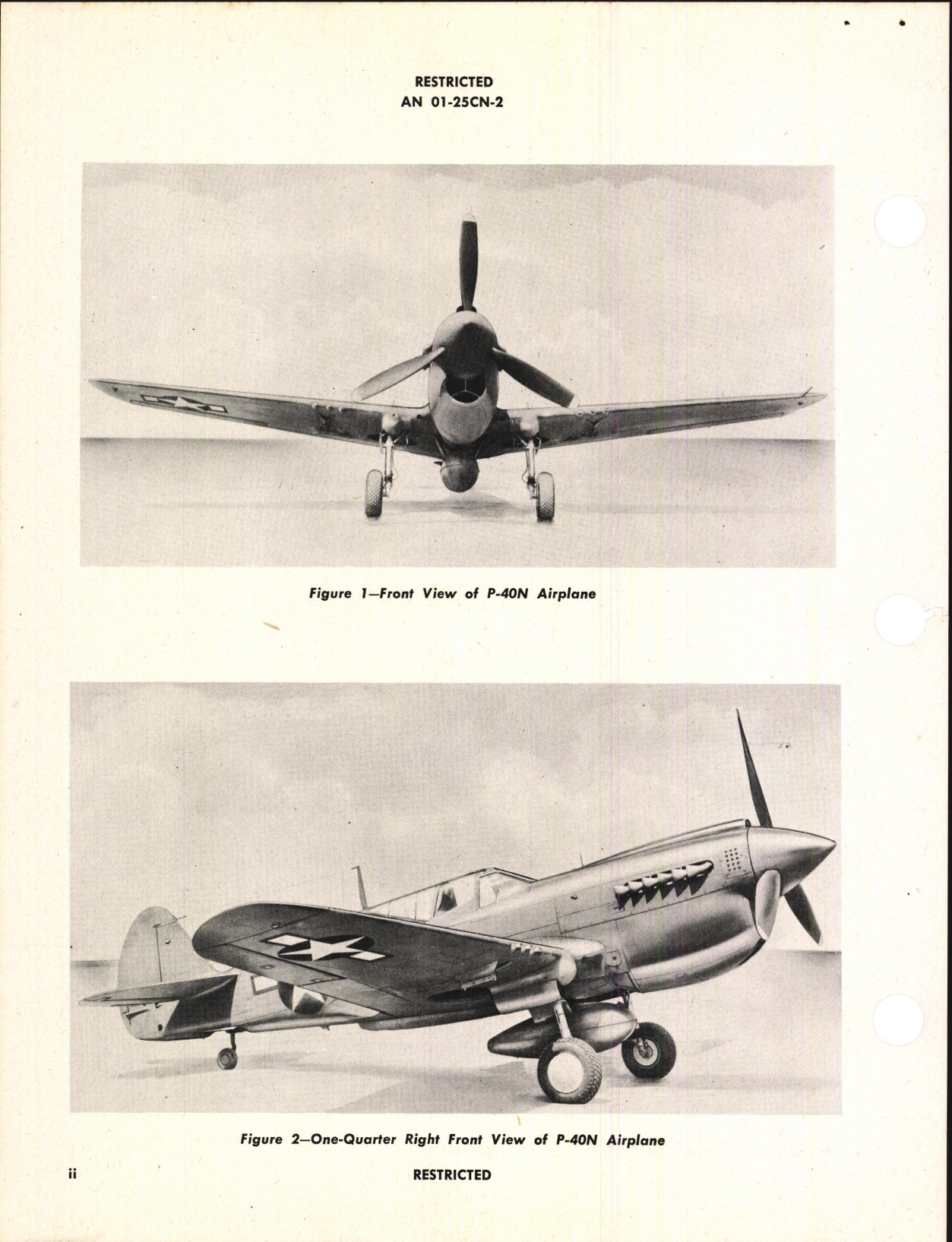 Sample page 6 from AirCorps Library document: Erection & Maintenance Instructions for P-40N Series, Kittyhawk IV