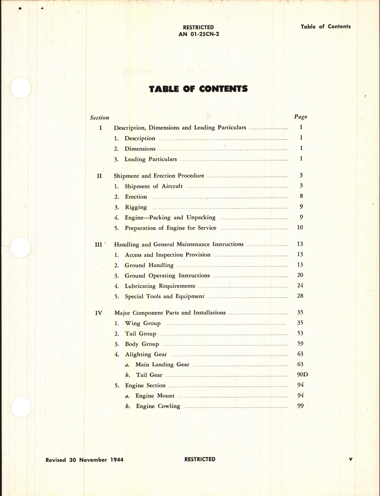 Sample page 7 from AirCorps Library document: Erection & Maintenance Instructions for P-40N Series, Kittyhawk IV