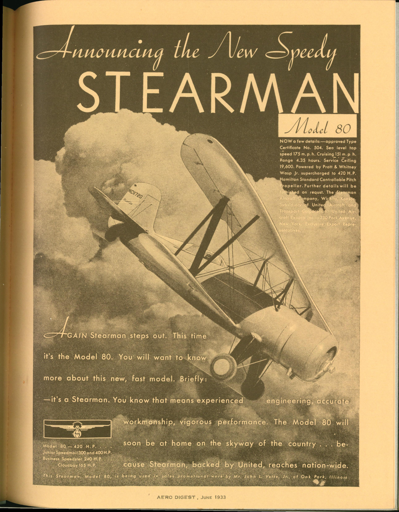 Sample page 3 from AirCorps Library document: Stearman Aircraft Adds