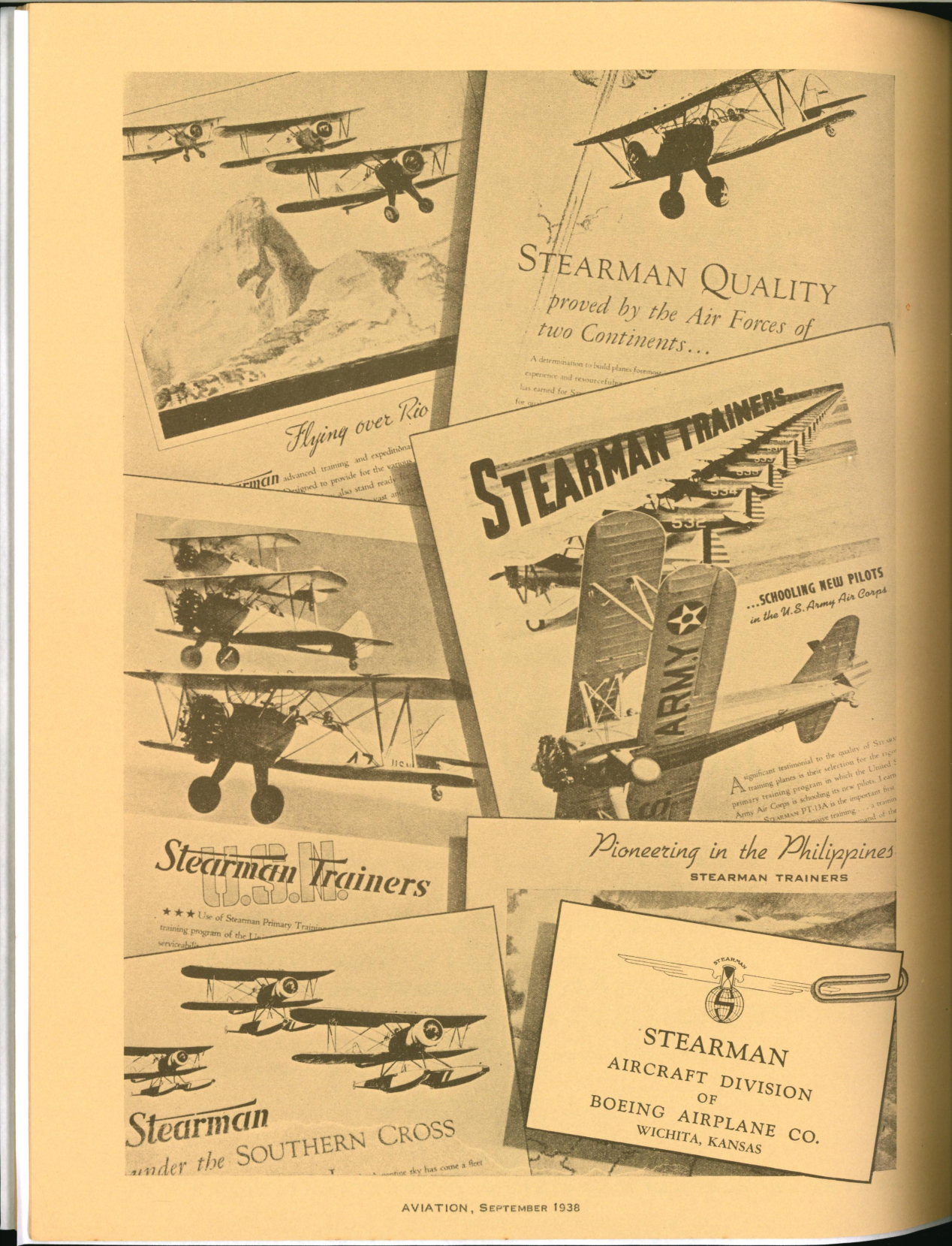 Sample page 6 from AirCorps Library document: Stearman Aircraft Ads