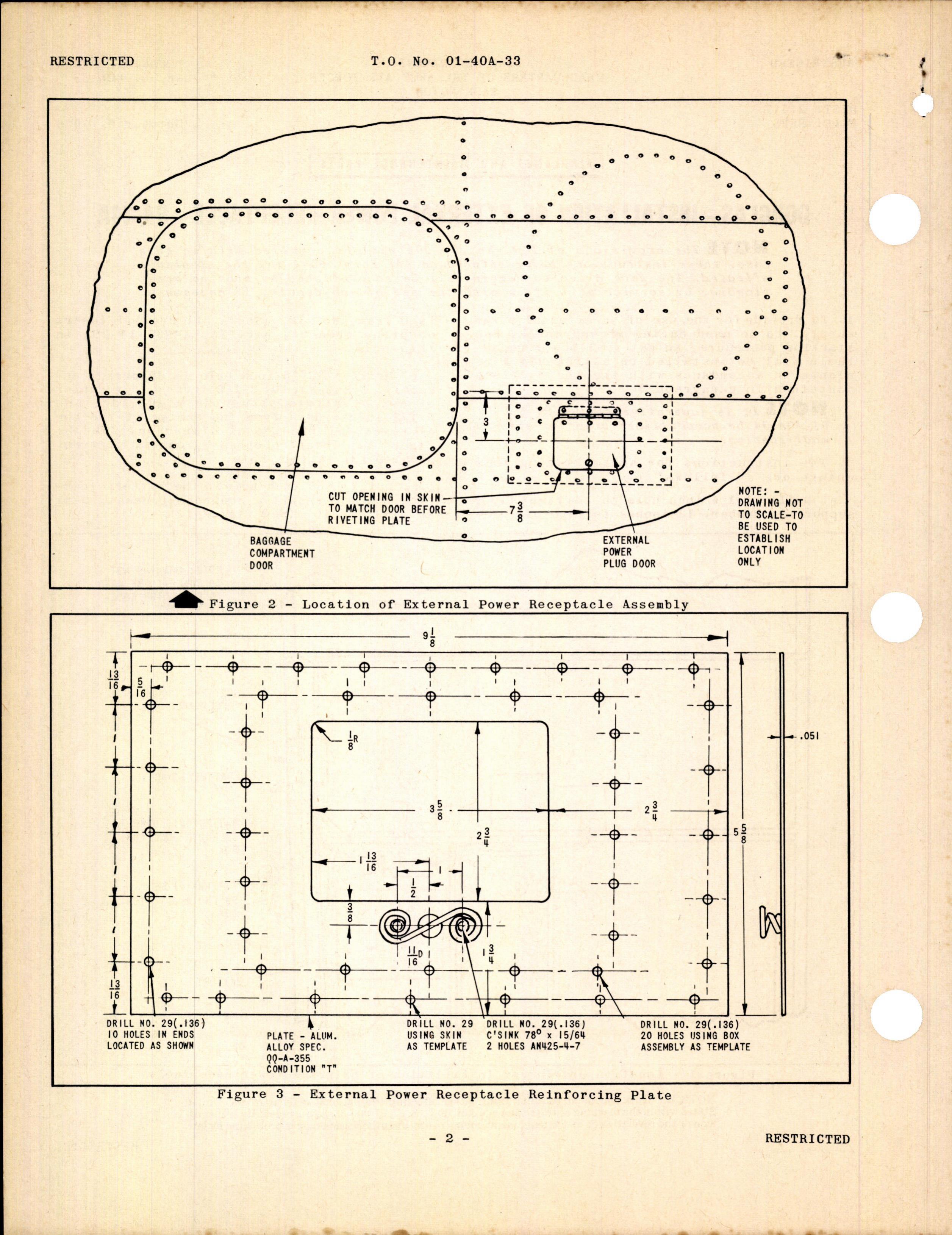 Sample page 2 from AirCorps Library document: Installation of External Power Receptacle for RA-24A