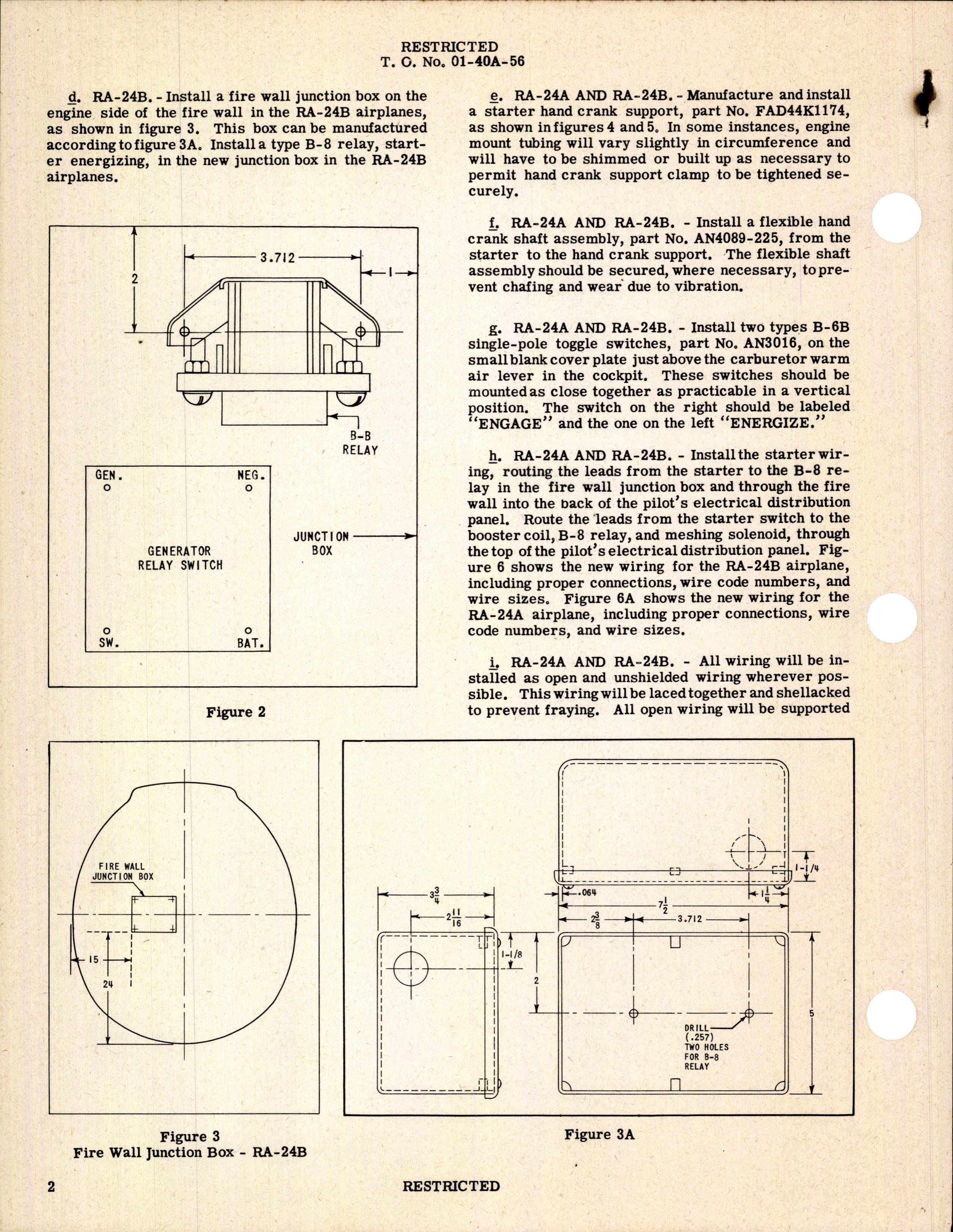 Sample page 2 from AirCorps Library document: Installation of Type JH-3R Starter for RA-24 and RA-24A