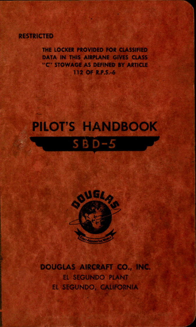 Sample page 1 from AirCorps Library document: Pilot's Handbook for SBD-5