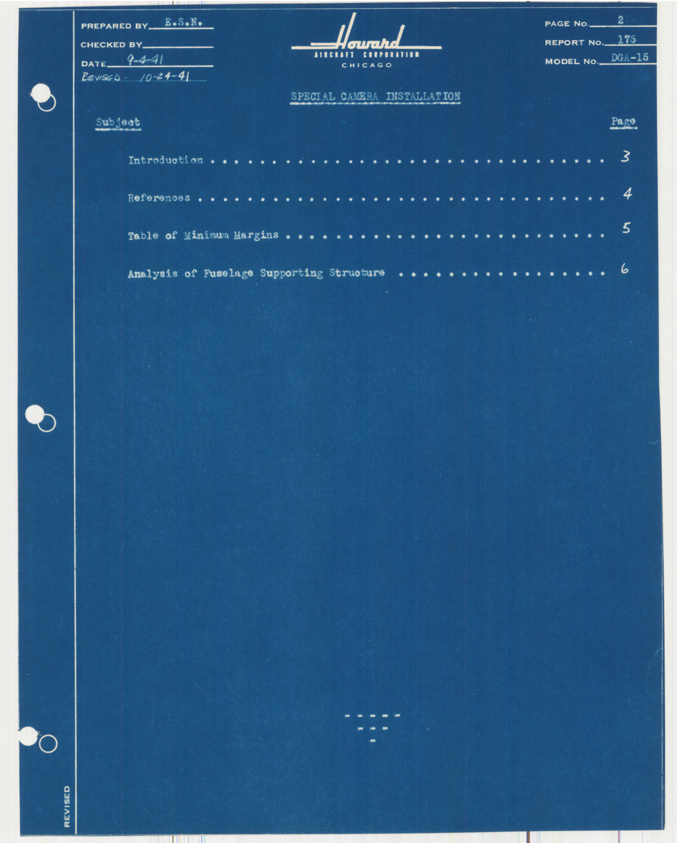 Sample page 3 from AirCorps Library document: Report 175, Special Camera Installation, DGA-15