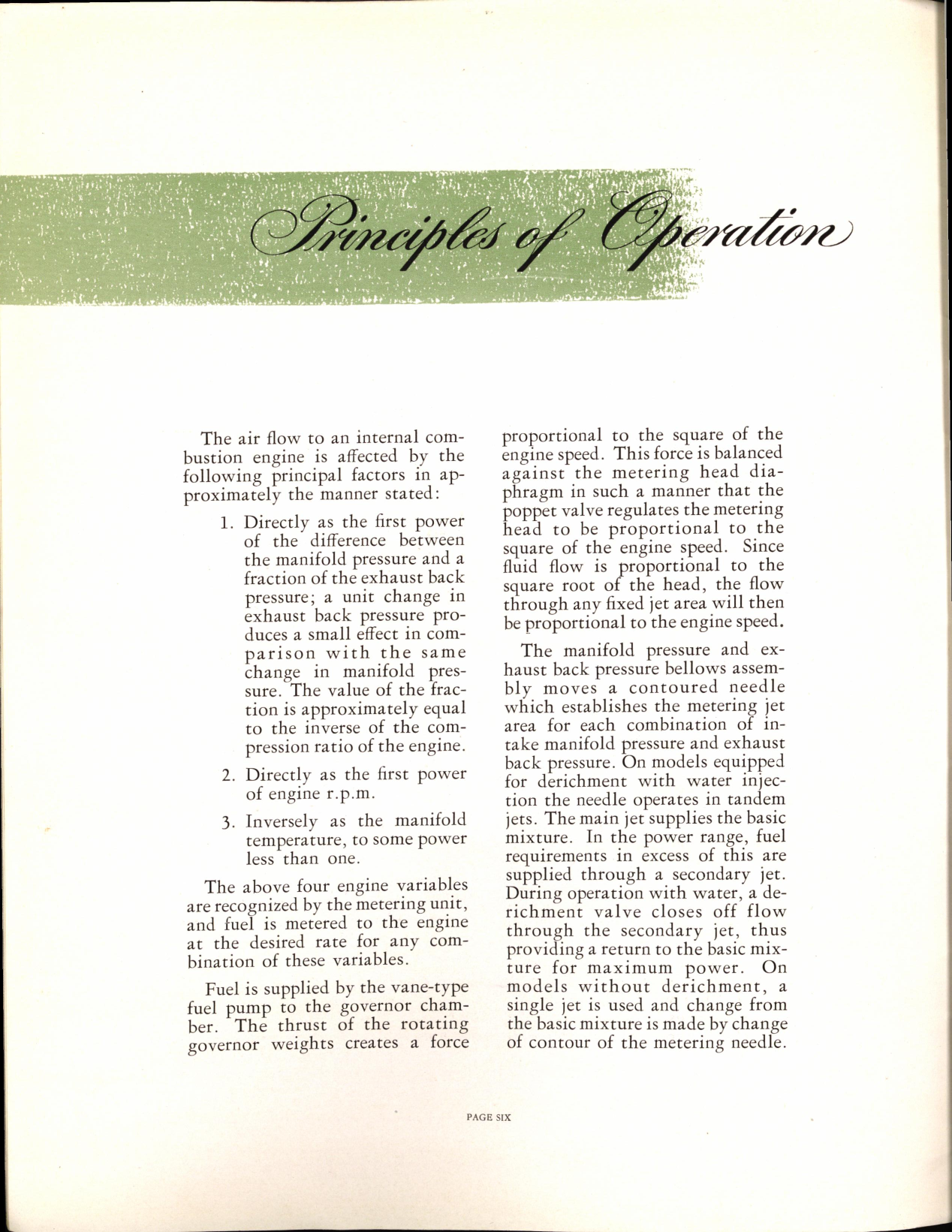 Sample page 6 from AirCorps Library document: Speed-Density Stromberg Carburetion System Model SD-400