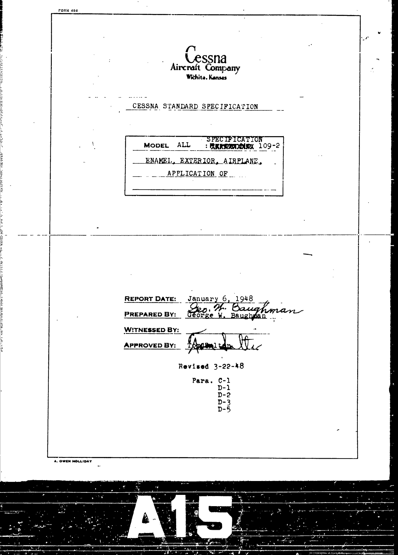 Sample page 1 from AirCorps Library document: Application of Enamel on Airplane Exterior