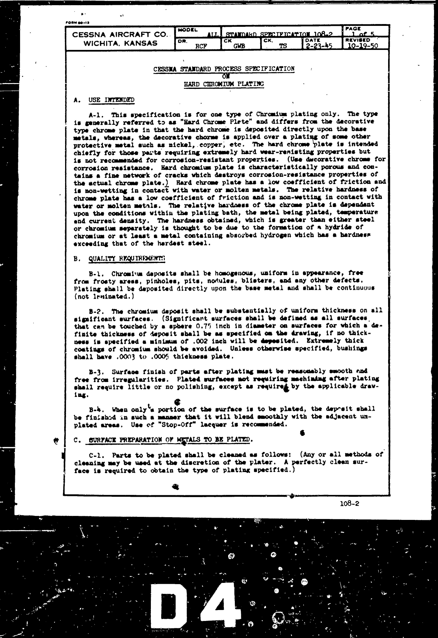 Sample page 2 from AirCorps Library document: Hard Chromium Plating