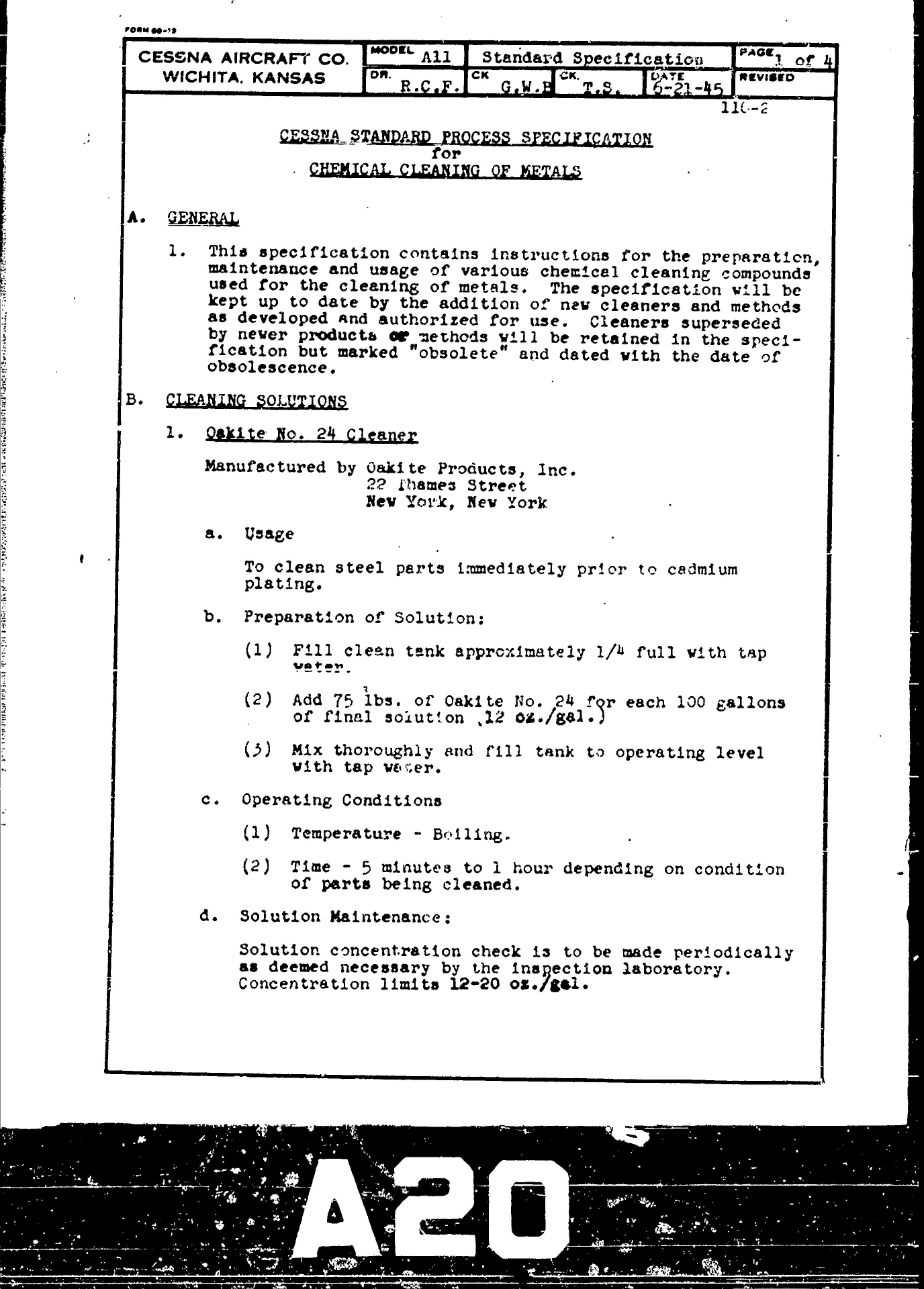 Sample page 2 from AirCorps Library document: Process Specification for Chemical Cleaning of Metals