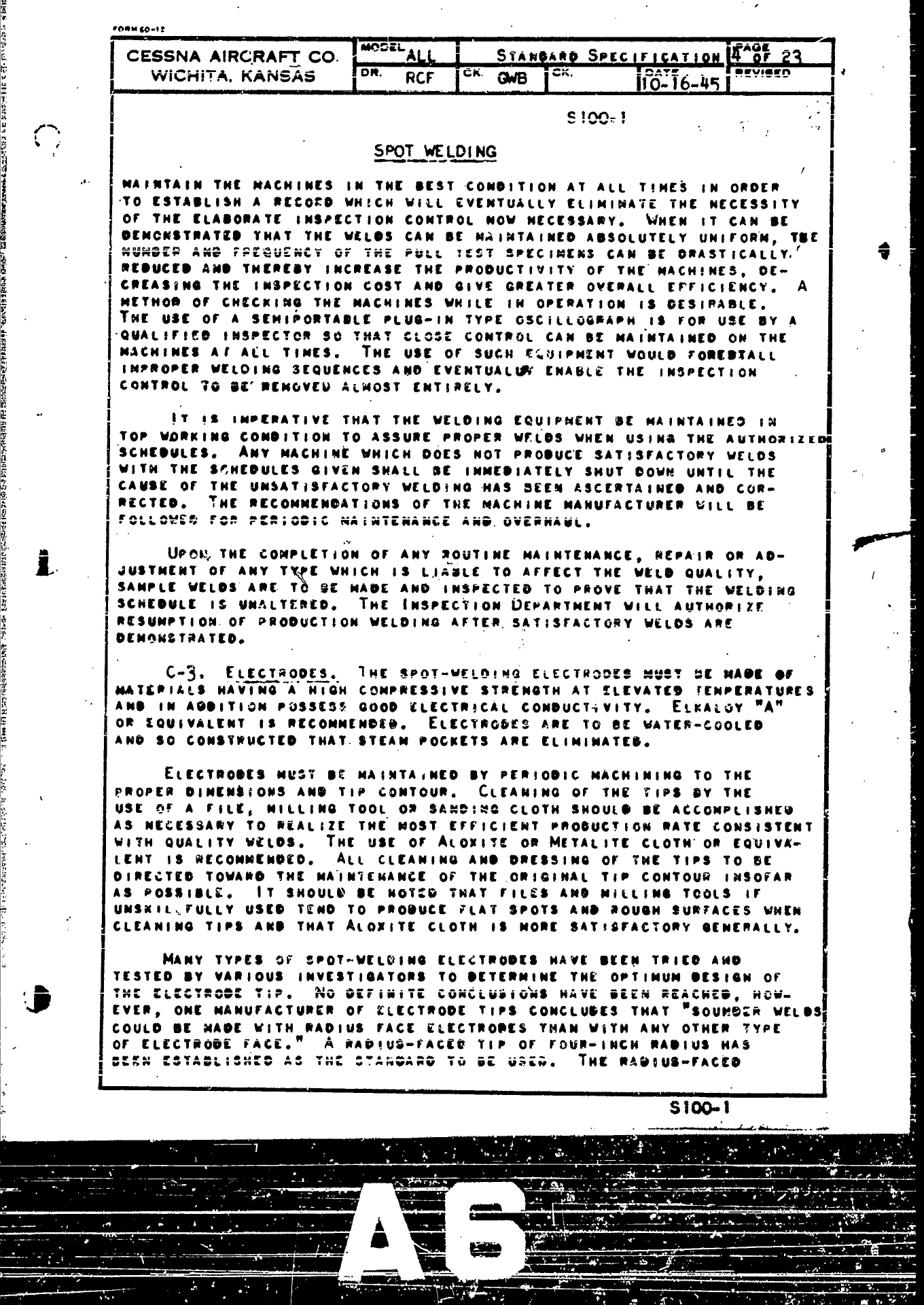 Sample page 5 from AirCorps Library document: Process Specification for Spot Welding