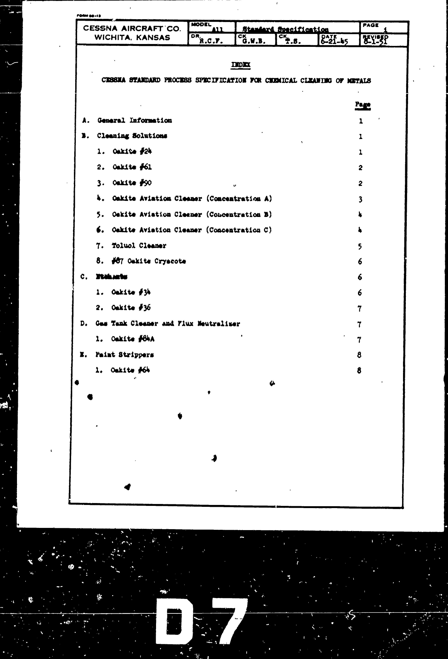 Sample page 2 from AirCorps Library document: Process Specification for Chemical Cleaning of Metals